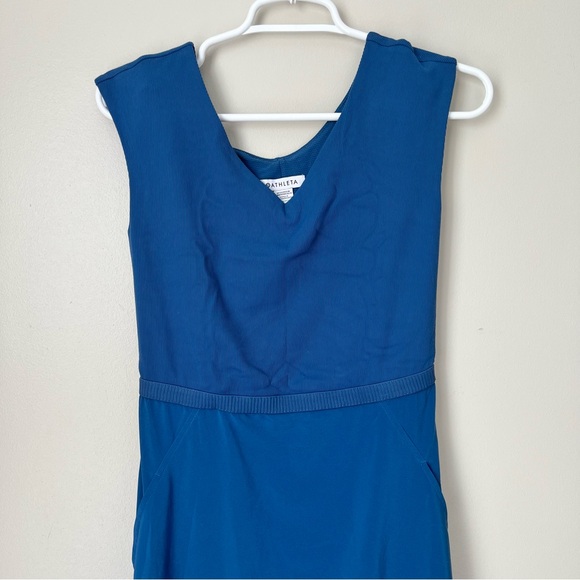 Athleta Women’s Blue Ryder Midi Sleeveless Dress Size Small - Picture 2 of 8